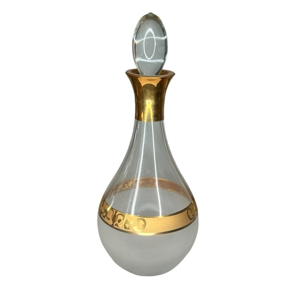 Vintage Italian Gold Trim Decanter (Real Gold)